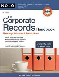 Produktbild: The Corporate Records Handbook: Meetings, Minutes & Resolutions