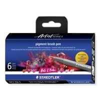 Produktbild STAEDTLER Schreib- und Zeichbedarf pigment brush Fasermaler Pinselspitze, Reds&Pinks, 6er Set