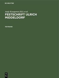 Produktbild: Festschrift Ulrich Middeldorf