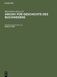 Produktbild: Archiv f&uuml;r Geschichte des Buchwesens / 1990
