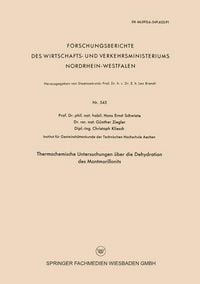 Produktbild: Thermochemische Untersuchungen &uuml;ber die Dehydration des Montmorillonits