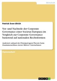 Produktbild: Vor- und Nachteile der Corporate Governance einer Societas Europaea im Vergleich zur Corporate Governance basierend auf nationalen Rechtsformen