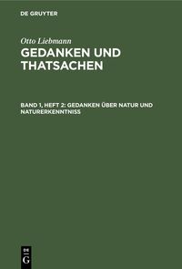 Produktbild: Gedanken &uuml;ber Natur und Naturerkenntni&szlig;