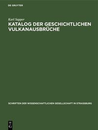 Produktbild: Katalog der geschichtlichen Vulkanausbr&uuml;che