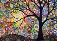 Produktbild: FiguredArt DP-091-Y - Diamond Painting, Baum des Lebens 2, Leinwand-Keilrahmen 40x50cm, Diamond Painting Set