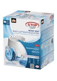 Produktbild: Pattex Luftentfeuchter, BAD 360° Kompaktgerät und 450 g Tab, blau, 9H BAD360