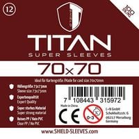 Produktbild: Shield Titan 12 - 100 Super Sleeves f&uuml;r Kartengr&ouml;&szlig;e 70 x 70 mm