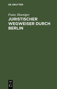 Produktbild: Juristischer Wegweiser durch Berlin