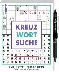 Produktbild Kreuzwortsuche – 160 verknüpfte Rätsel: Zwei Rätsel, eine Antwort. Mit original PILOT Stift!