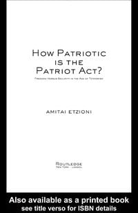 Produktbild: How Patriotic is the Patriot Act?