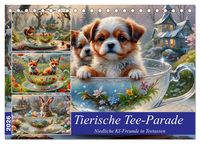 Produktbild: Tierische Tee-Parade (Tischkalender 2026 DIN A5 quer), CALVENDO Monatskalender