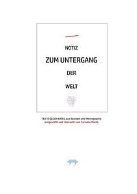 Produktbild: Notiz Zum Untergang der Welt