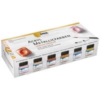 Produktbild: KREUL Acryl Metallicfarben Set Glamour Living 6 x 20 ml