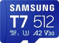 Produktbild: Samsung T7 microSDXC-Karte Retail 512 GB UHS-I U3, A2 Application Performance Class, Class 10, v30 Video Speed Class
