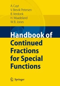 Produktbild: Handbook of Continued Fractions for Special Functions