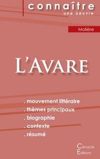 Produktbild: Fiche de lecture L'Avare de Moli&egrave;re (Analyse litt&eacute;raire de r&eacute;f&eacute;rence et r&eacute;sum&eacute; complet)