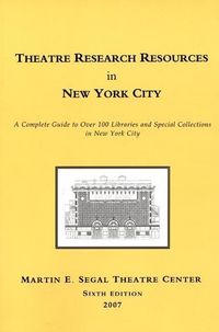 Produktbild: Theatre Research Resources in New York City