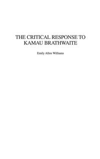 Produktbild: The Critical Response to Kamau Brathwaite