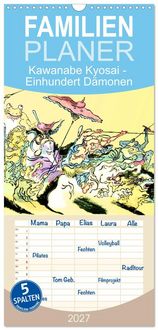 Produktbild: Familienplaner 2027 - Kawanabe Kyosai - Einhundert D&auml;monen mit 5 Spalten (Wandkalender, 21 x 45 cm) CALVENDO