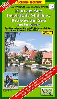 Produktbild: Radwander- und Wanderkarte Plau am See, Inselstadt Malchow, Krakow am See und Umgebung