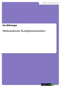 Produktbild: Mathematische Komplementarit&auml;ten