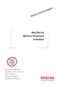 Produktbild: Wie Sie ein Berliner Testament aufsetzen
