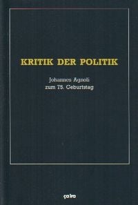 Produktbild: Kritik der Politik