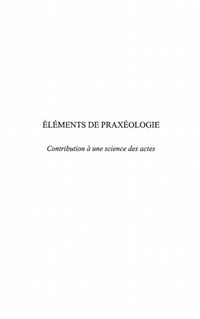 Produktbild: Elements de praxeologie