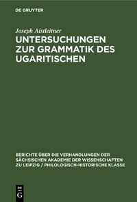 Produktbild: Untersuchungen zur Grammatik des Ugaritischen