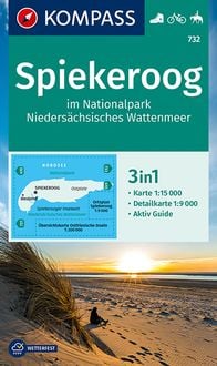 Bild vom Artikel KOMPASS Wanderkarte 732 Spiekeroog im Nationalpark NIedersächsisches Wattenmeer 1:15.000 vom Autor 