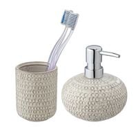 Produktbild: Waschtisch-Set Mod. Pergole, 2-teilig, 1 Seifenspender, 1 Zahnputzbecher