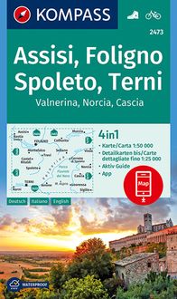 Bild vom Artikel KOMPASS Wanderkarte 2473 Assisi, Foligno, Spoleto, Terni, Valnerina, Norcia, Cascia 1:50.000 vom Autor Kompass-Karten GmbH