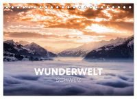 Produktbild: Wunderwelt Schweiz (Tischkalender 2026 DIN A5 quer), CALVENDO Monatskalender