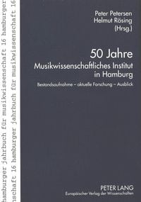 Produktbild: 50 Jahre Musikwissenschaftliches Institut in Hamburg