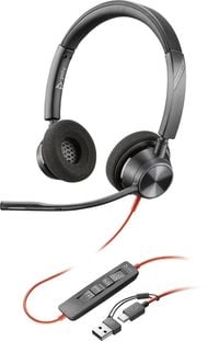 Produktbild: HP Poly Blackwire C3320 On Ear Headset kabelgebunden Stereo Schwarz Mikrofon-Rauschunterdr&uuml;ckung Headset, Lautst&auml;rkeregelung