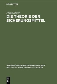 Produktbild: Die Theorie der Sicherungsmittel