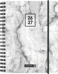 Produktbild: Sch&uuml;lerkalender 2026/2027 "Grey Marble" | A6, Kunststoff