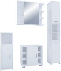 Produktbild: 4-tlg. Komplett Badm&ouml;bel Badschrank Set Zalo ll