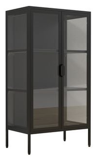 Produktbild: Stahl Glas Standvitrine Vitrine Schaukasten FlokaM