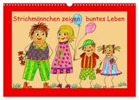 Produktbild: Strichm&auml;nnchen zeigen buntes Leben (Wandkalender 2026 DIN A3 quer), CALVENDO Monatskalender