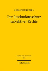 Produktbild: Der Restitutionsschutz subjektiver Rechte