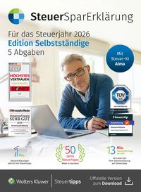 Produktbild: SteuerSparErkl&auml;rung f&uuml;r Selbstst&auml;ndige (Steuerjahr 2026)