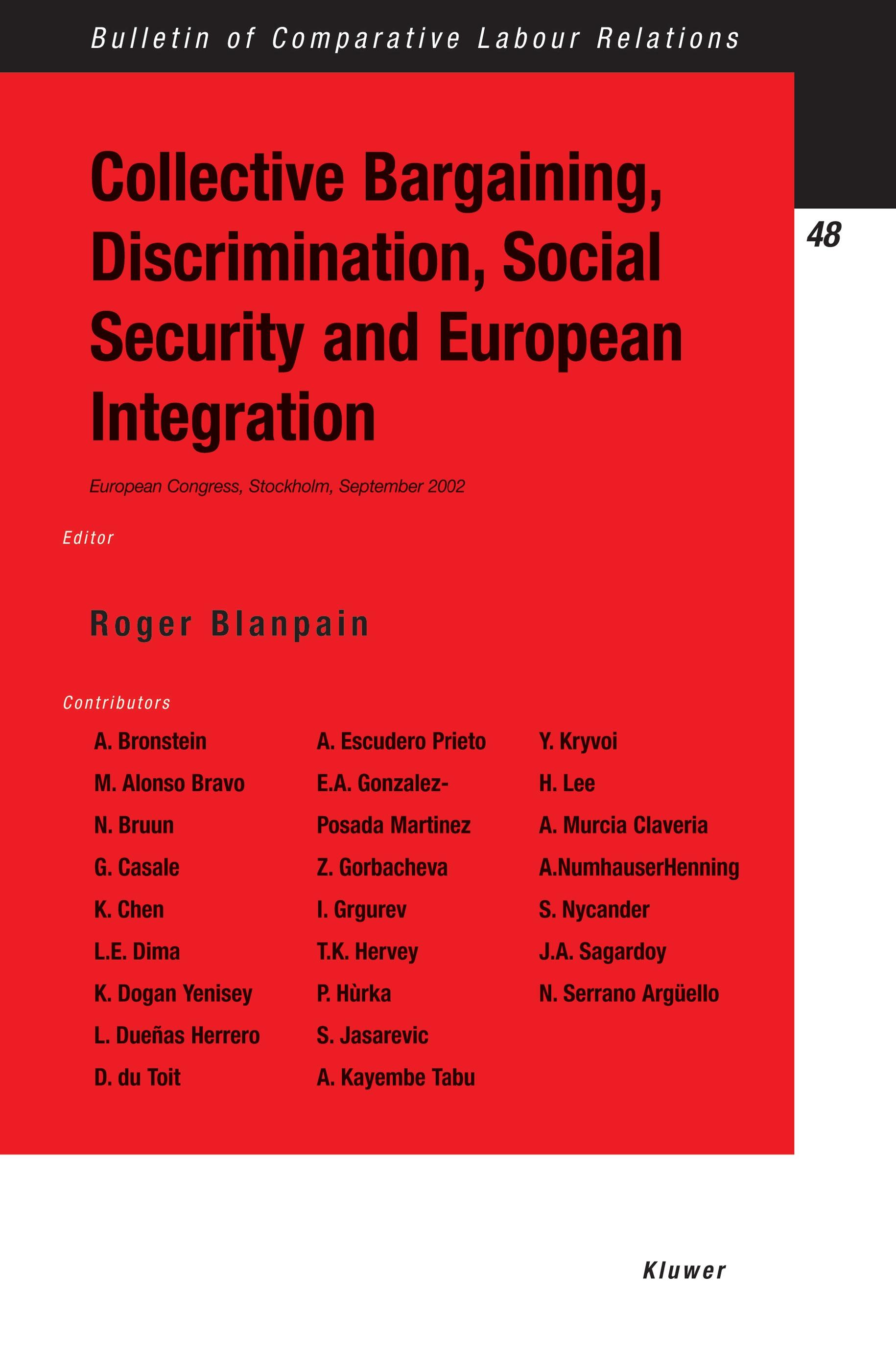 Produktbild: Collective Bargaining, Discrimination, Social Security and European Integration
