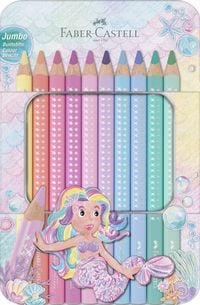 Produktbild: Faber-Castell Buntstifte Jumbo Sparkle pastell 10 St&uuml;ck Metalletui