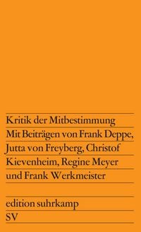 Produktbild: Kritik der Mitbestimmung