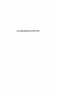 Produktbild: Les premiers rois Hittites