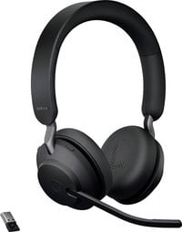 Produktbild: Jabra Evolve2 65 UC Telefon On Ear Headset Bluetooth&reg; Stereo Schwarz Noise Cancelling Lautst&auml;rkeregelung, Batterieladeanzeige, Mikrofon-Stummschalt