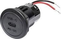 Produktbild: ProCar Power USB-C Einbausteckdose PD/QC 60 Watt ohne LED 12 V, 24V