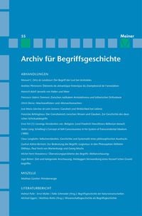Produktbild: Archiv f&uuml;r Begriffsgeschichte. Band 55