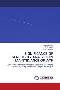 Produktbild: Significance Of Sensitivity Analysis in Maintenance Of Wtp